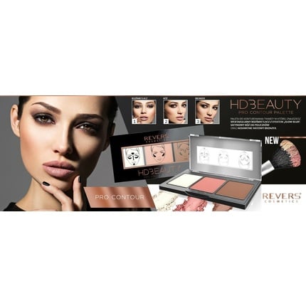 Hd Beauty Pro Palette Strobe Contour Highlighter Blush Bronzer Set, Revers