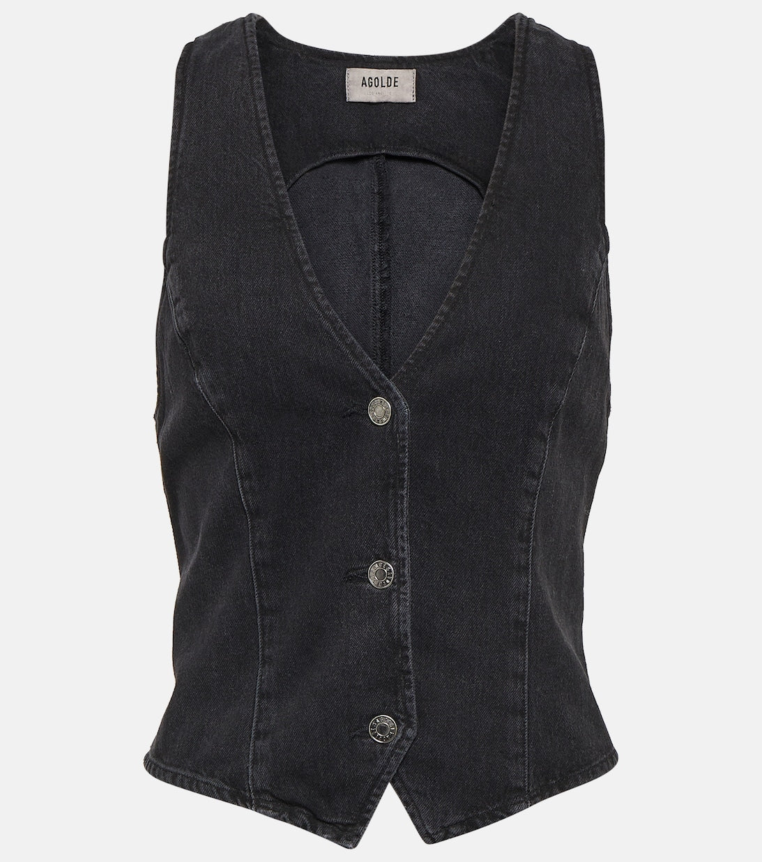 Heller AGOLDE denim vest, black