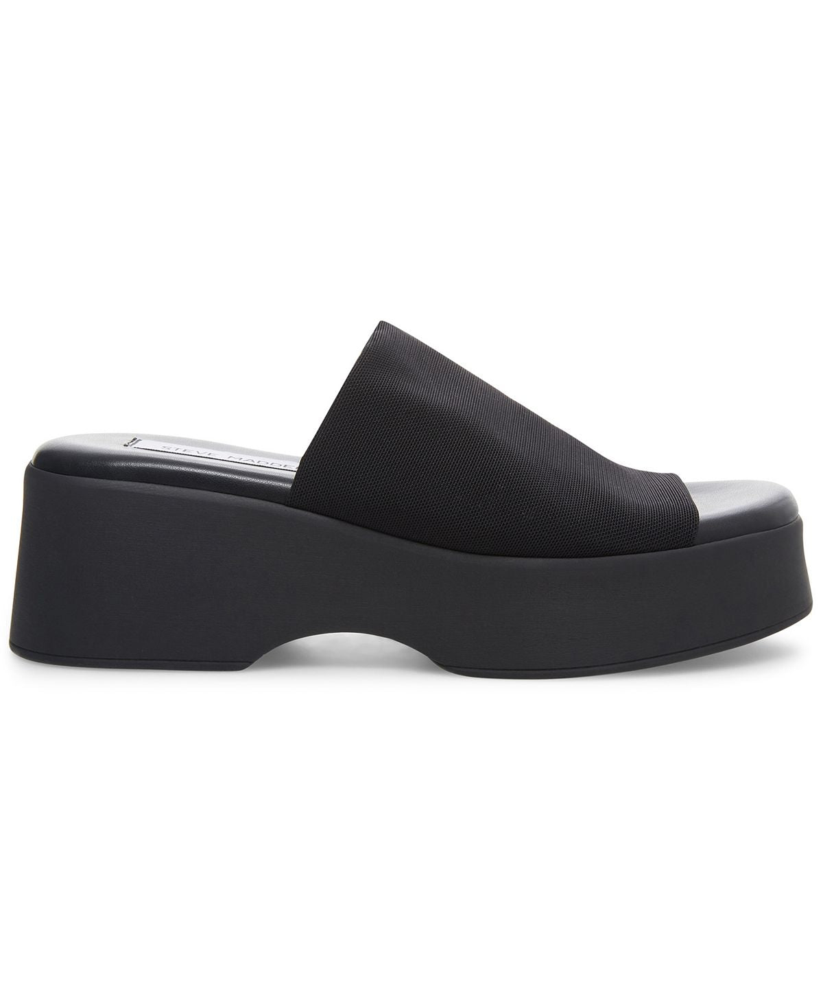 Steve Madden Women's Slinky30 Flat Wedge Sandals Black