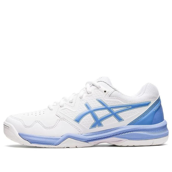 أحذية رياضية (WMNS) Asics Gel-Dedicate 7 منخفضة الرقبة أحذية تنس باللون الأبيض/الأزرق، أبيض