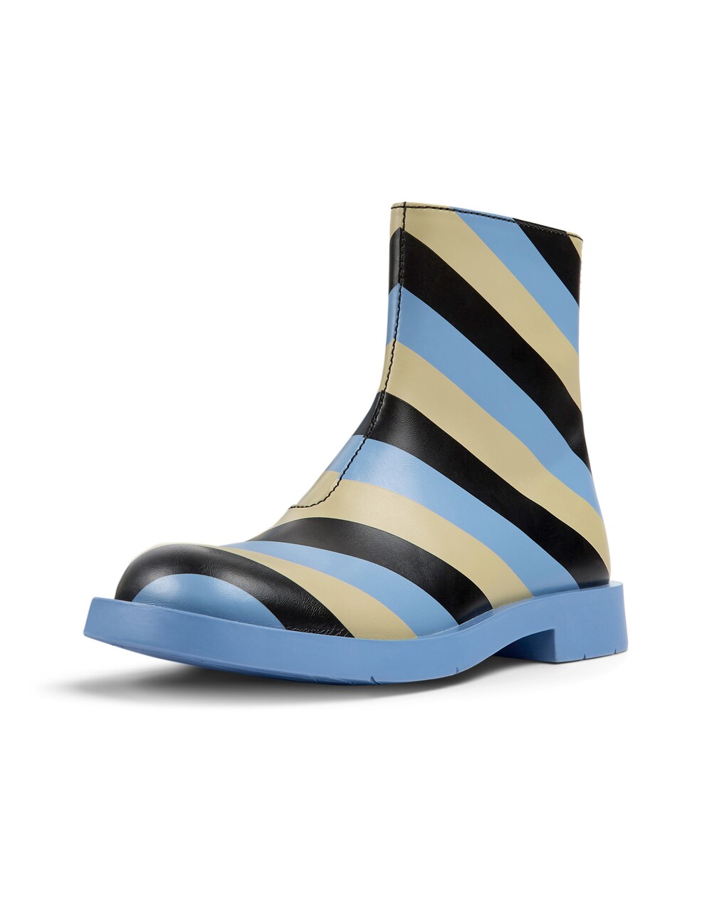 Camper ankle boots, blue/light yellow