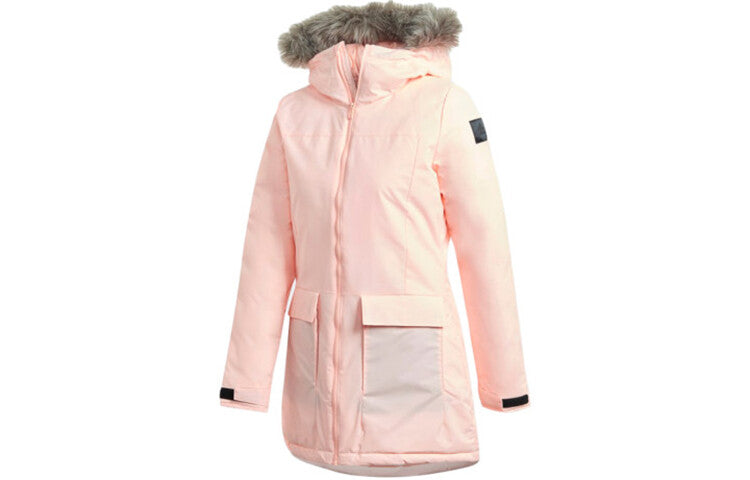 Women's Pink Parka Coat Adidas