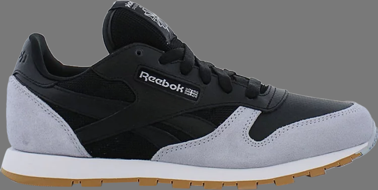 Classic leather big kids 'split personality' Reebok sneakers, black