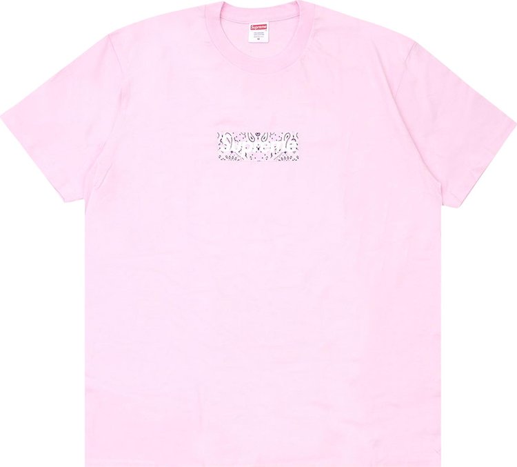 Supreme Bandana Box Logo Tee 'Light Pink', Pink