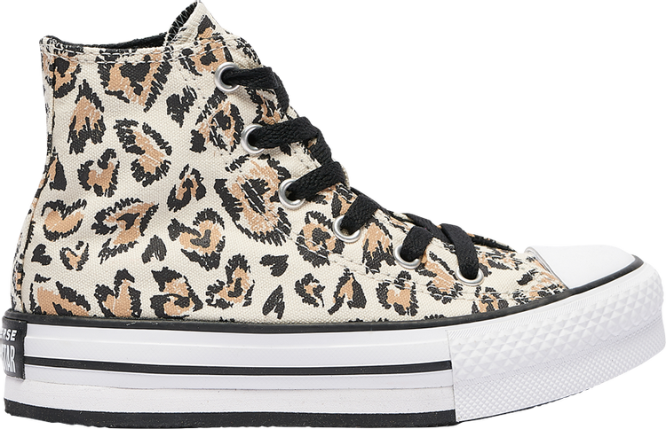 Converse Chuck Taylor All Star EVA Lift Platform High PS Leopard Sneakers, Brown