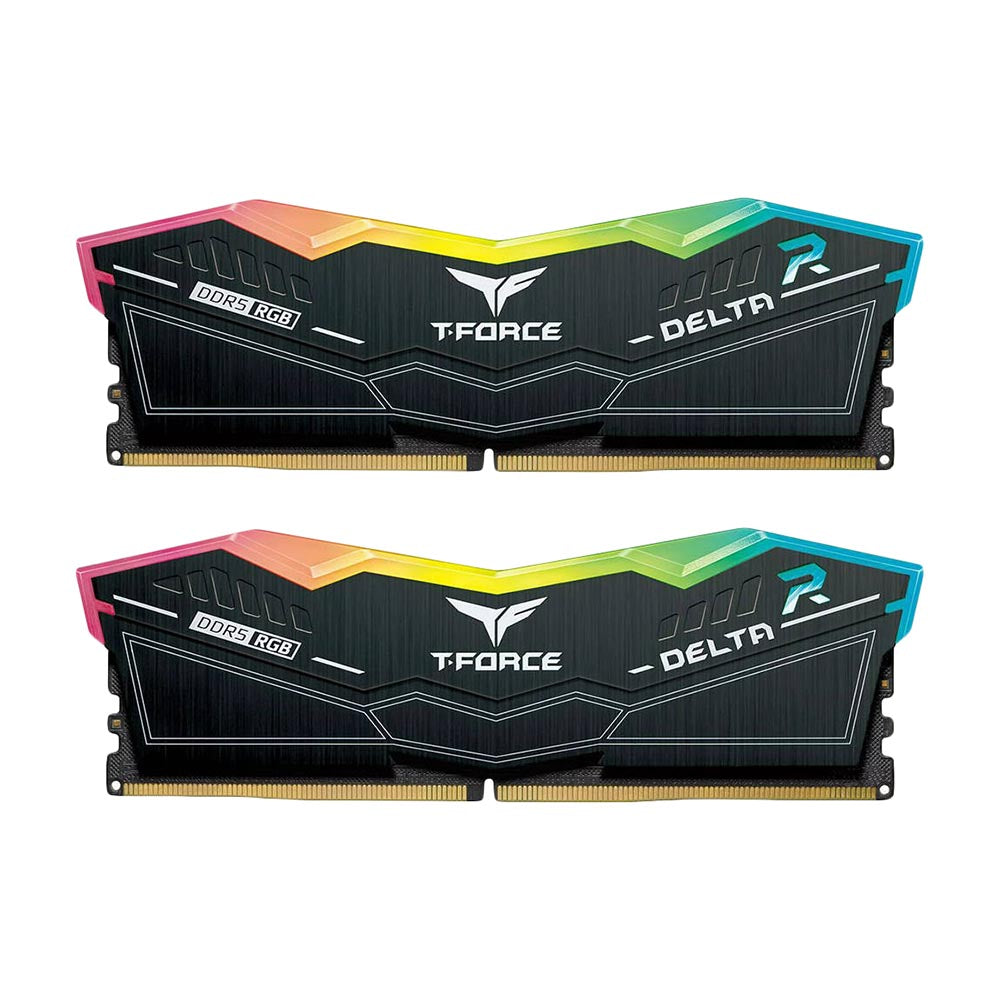 مجموعة RAM Team T-Force Delta RGB سعة 64 جيجابايت (2x32)، ذاكرة DIMM DDR5، 6000 ميجاهرتز، FF3D564G6000HC38ADC01