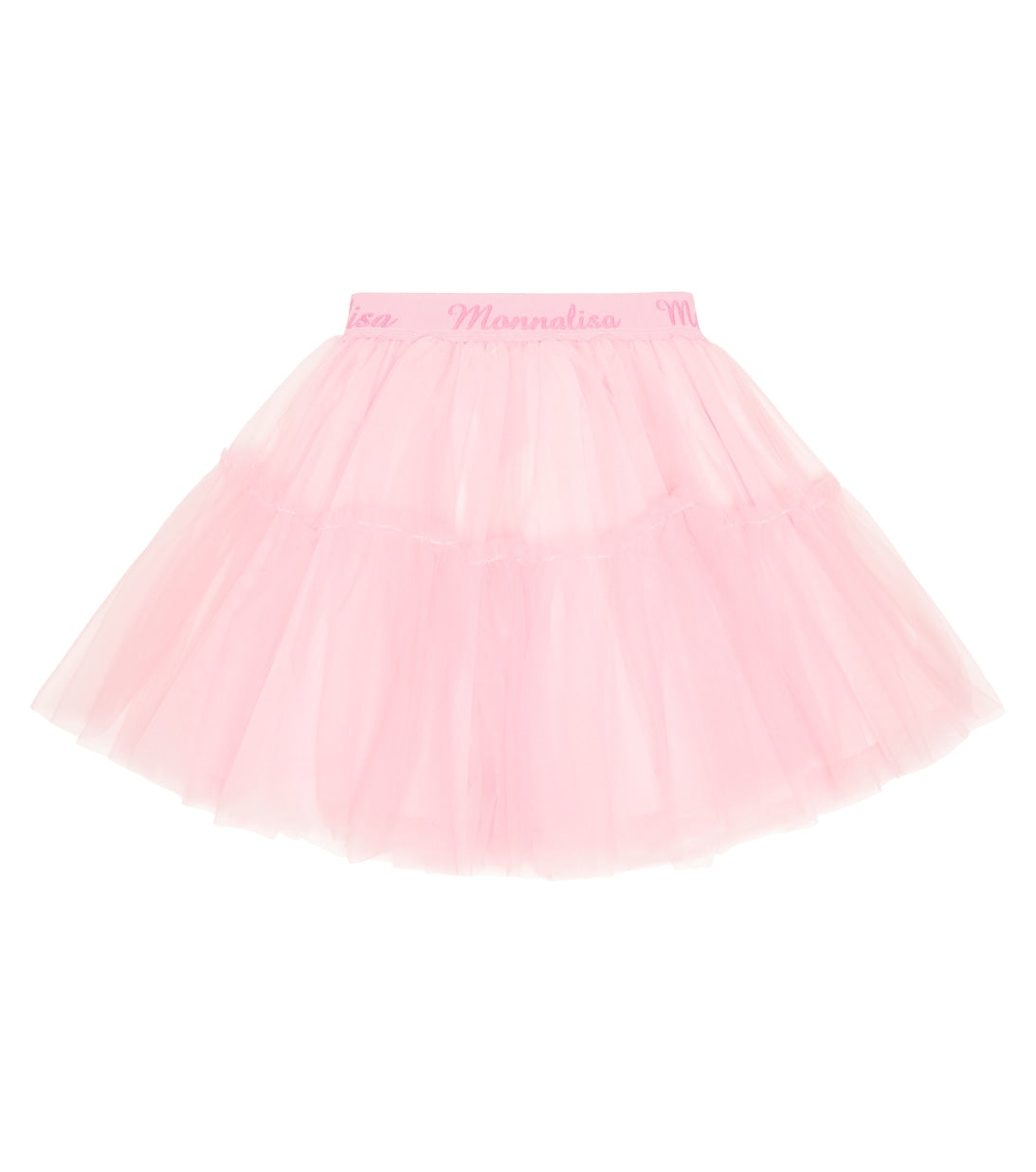 Tulle skirt with Monnalisa logo, pink