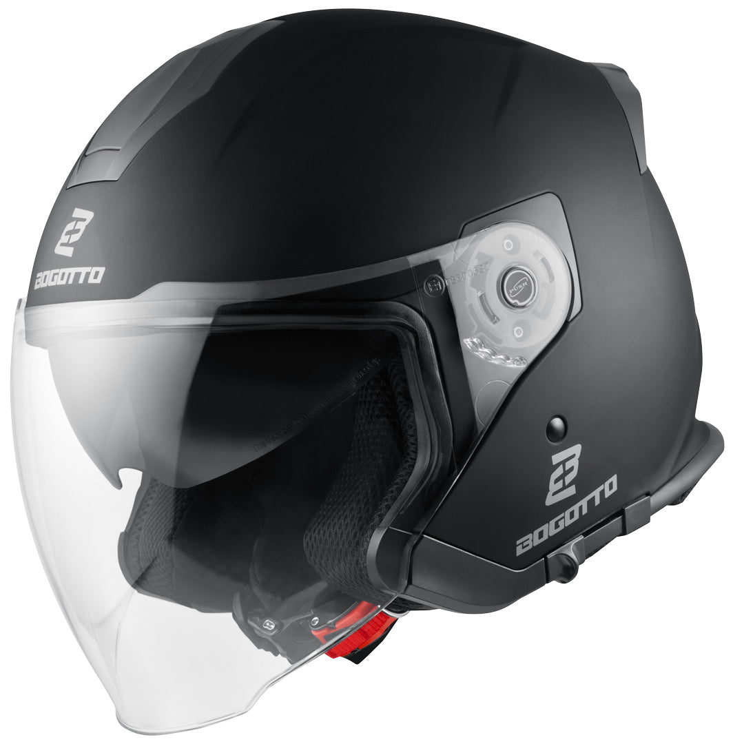 Jet helmet Bogotto V586 with removable liner, black