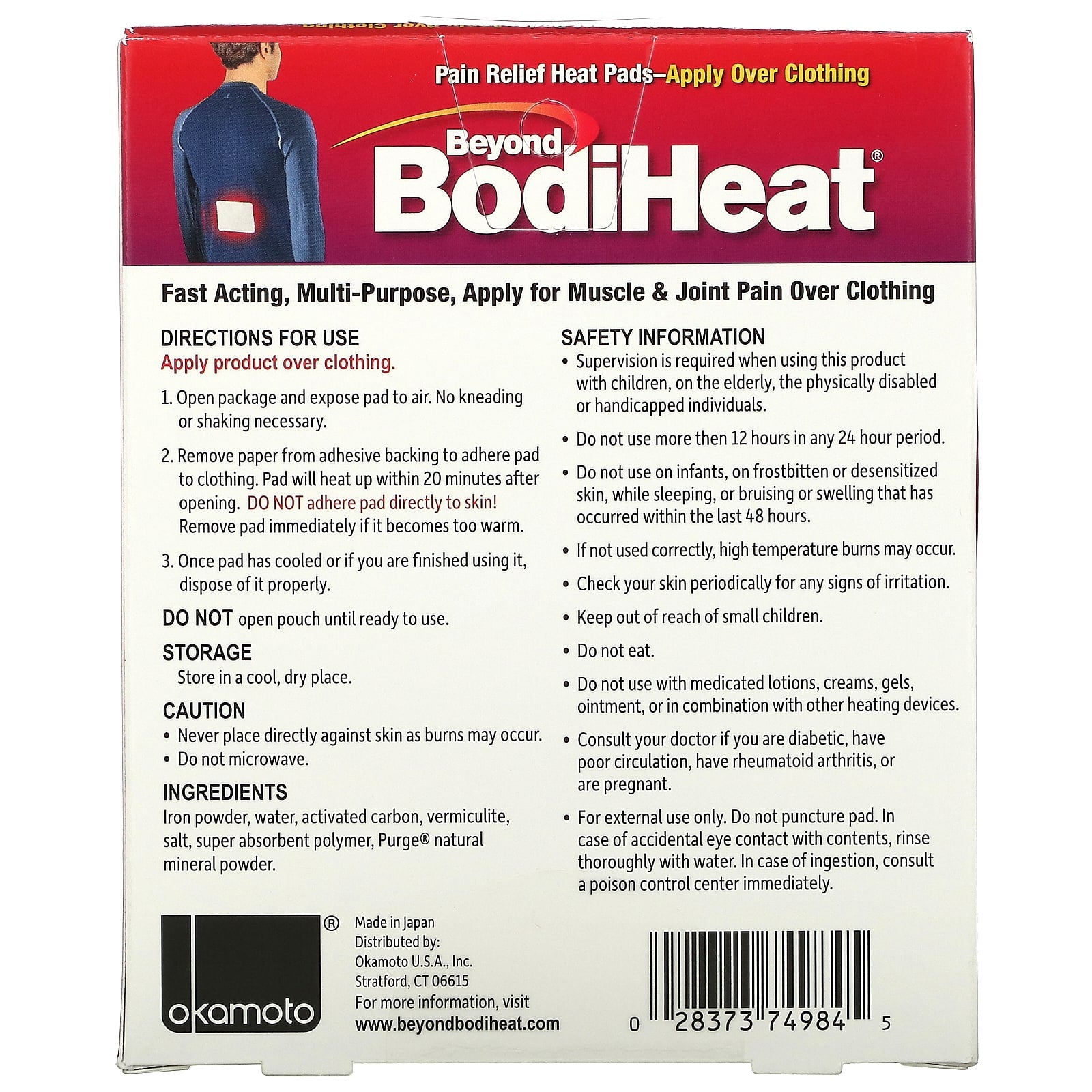 Beyond BodiHeat Pain Relief Patches, 4 pieces