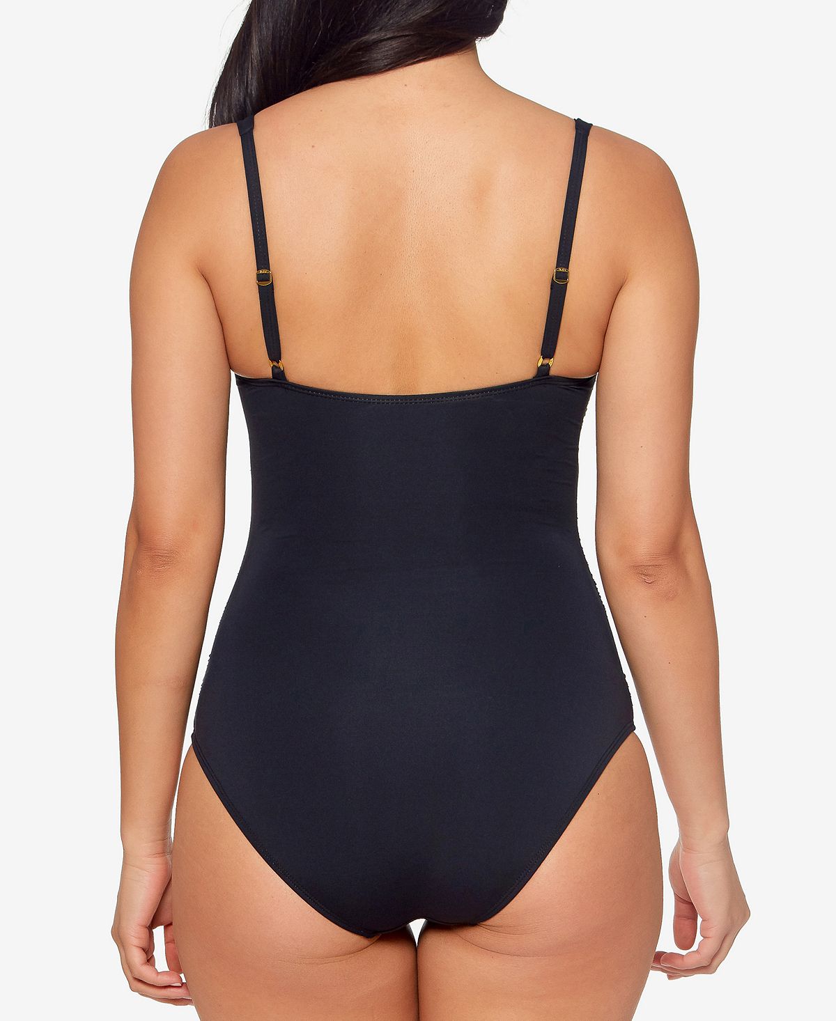 kore Bleu by Rod Beattie one-piece bandeau swimsuit, black