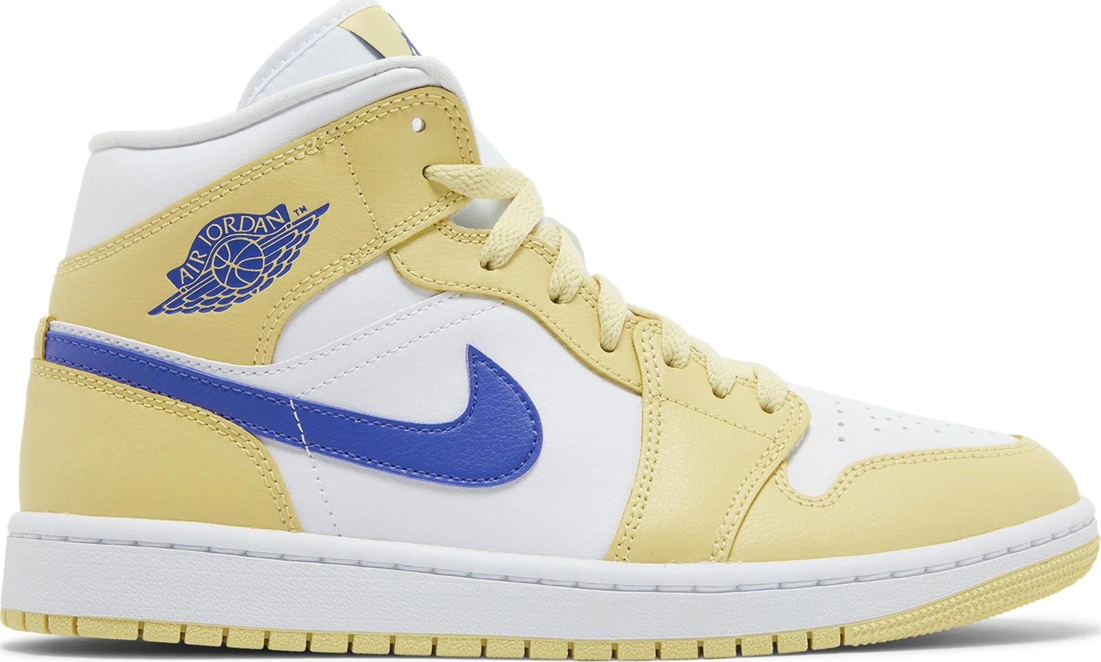 Nike Air Jordan Wmns Air 1 Mid, yellow/white/blue