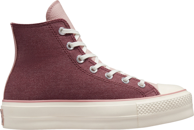 حذاء رياضي Converse Chuck Taylor All Star Lift Platform High Dark Wine باللون الأحمر