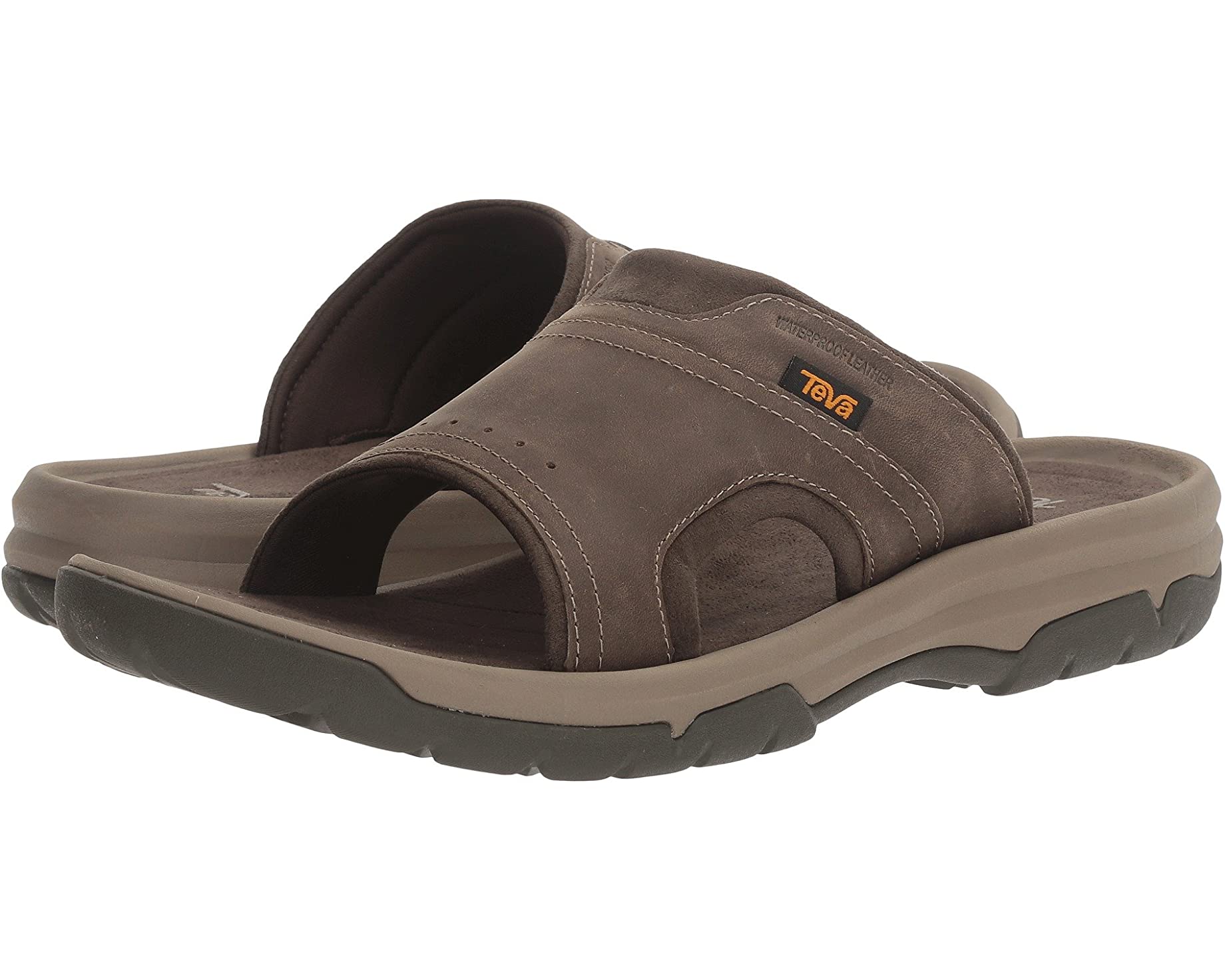 Langdon Slide Teva Sandals, Walnut