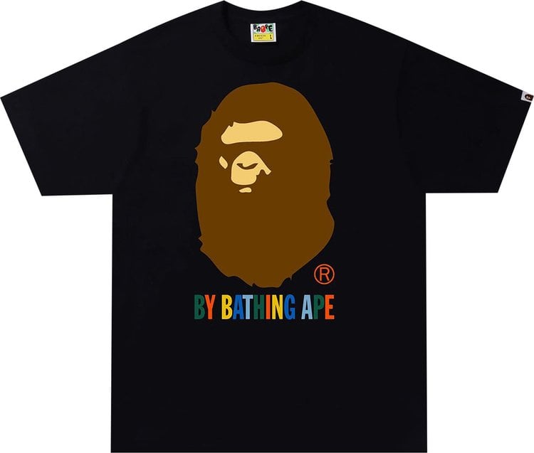 تي شيرت BAPE Colors By Bathing Ape باللون الأسود، باللون الأسود