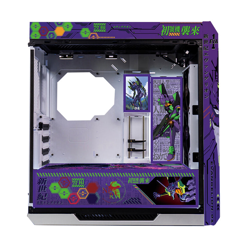 Case ASUS ROG Strix Helios GX601 Custom EVA Theme, Mid Tower, white/purple/pattern