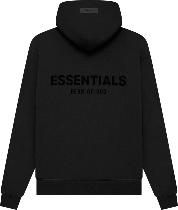 Fear of God Essentials Pullover Hoodie 'Stretch Limo' FW22, black