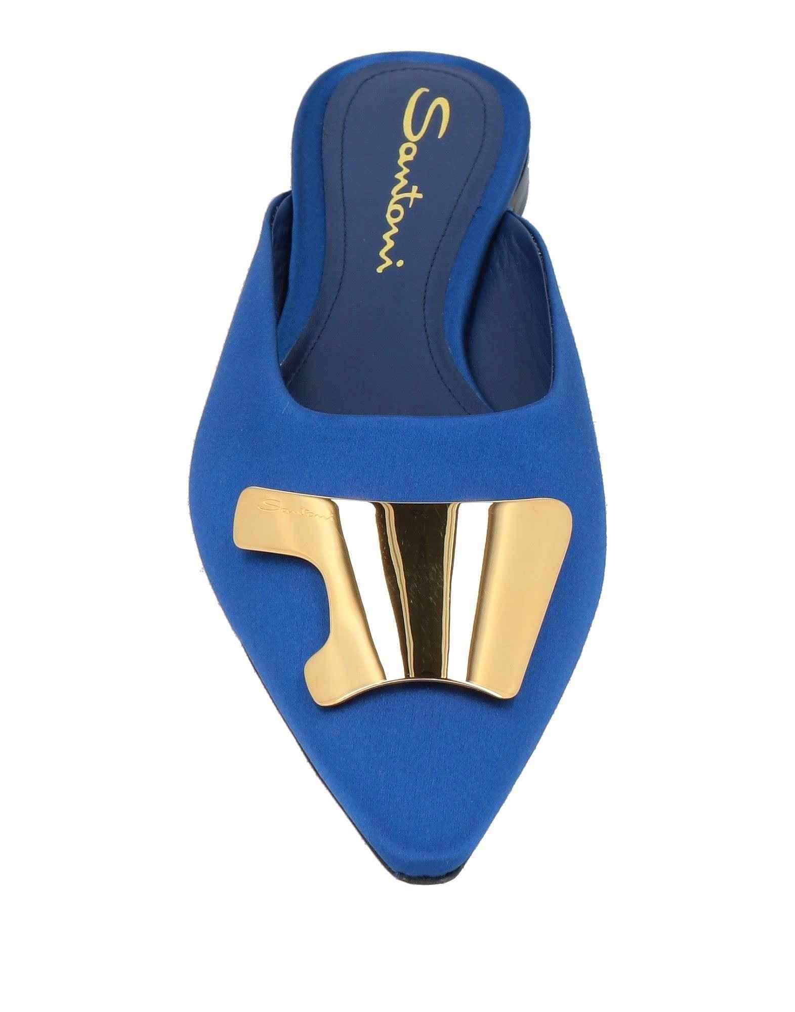 Santoni mules, blue