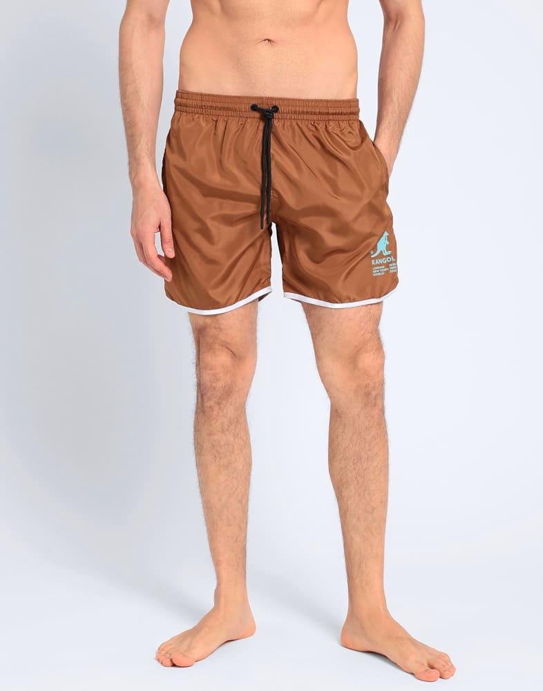 Kangol swim shorts, brown