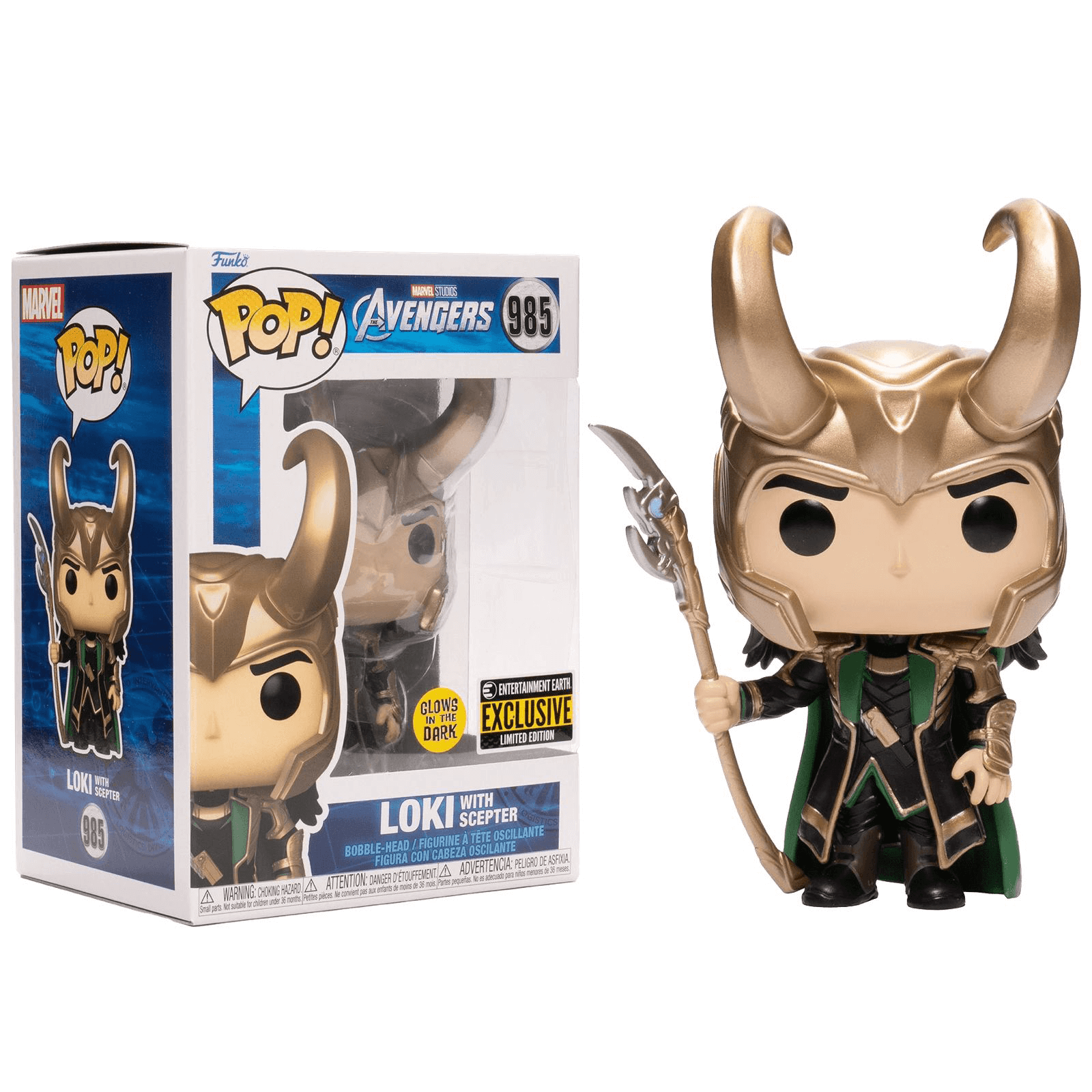 Funko POP! Marvel: Loki with Scepter (Glow in The Dark)