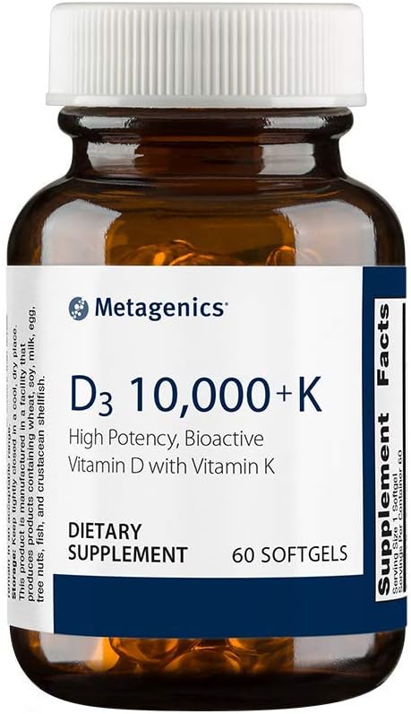 Vitamin D3 10,000 IU with Vitamin K2 Metagenics, 60 pcs.