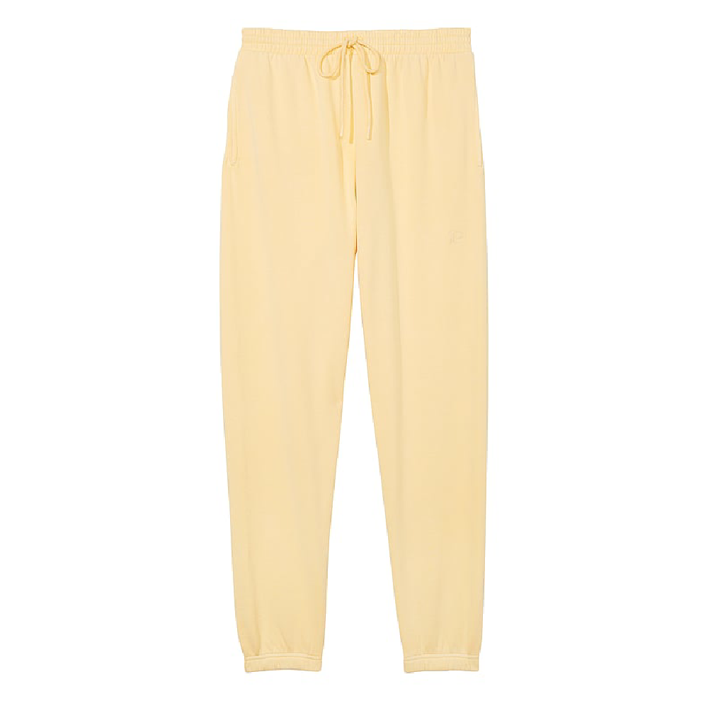 Victoria's Secret Pink Premium Fleece Slim Sweatpants, light yellow