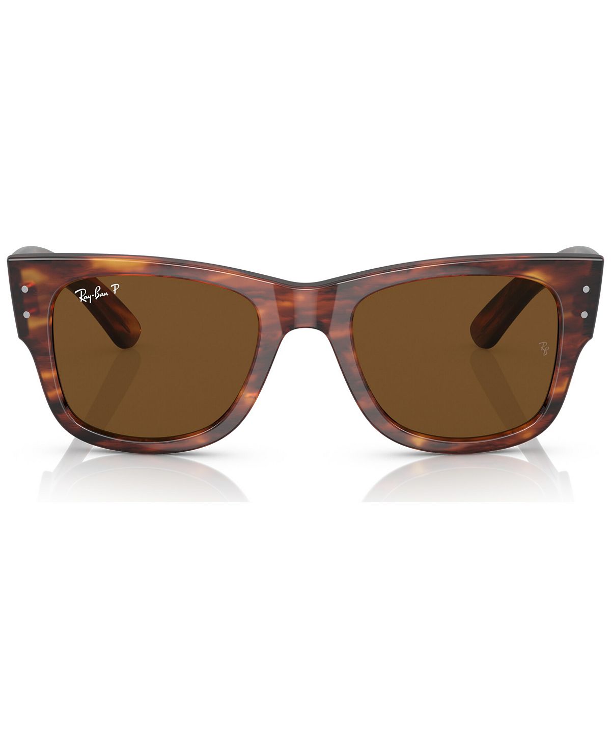 نظارة شمسية Ray-Ban Mega Wayfarer 52 Low Bridge Polarized للجنسين متعددة الألوان