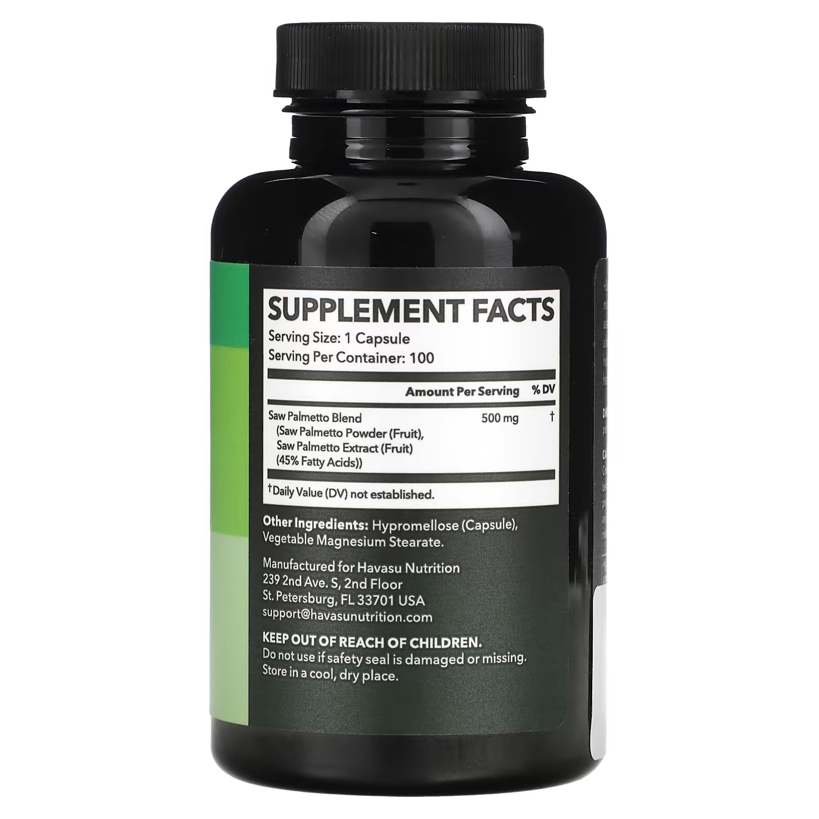 Havasu Nutrition Saw Palmetto Extra Strength, 100 Capsules