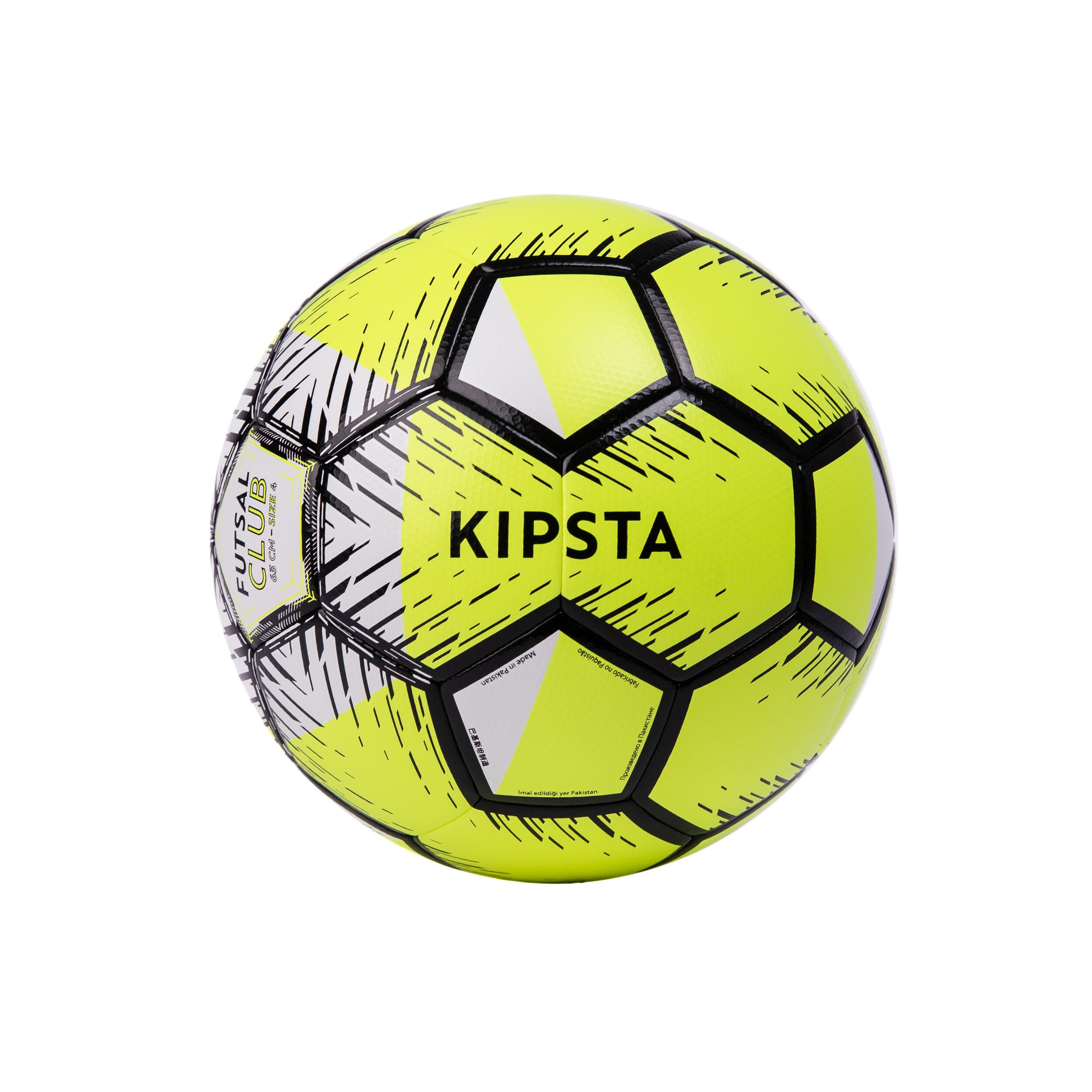 Football Futsal - Club FIFA Basic KIPSTA, neon lime yellow/white