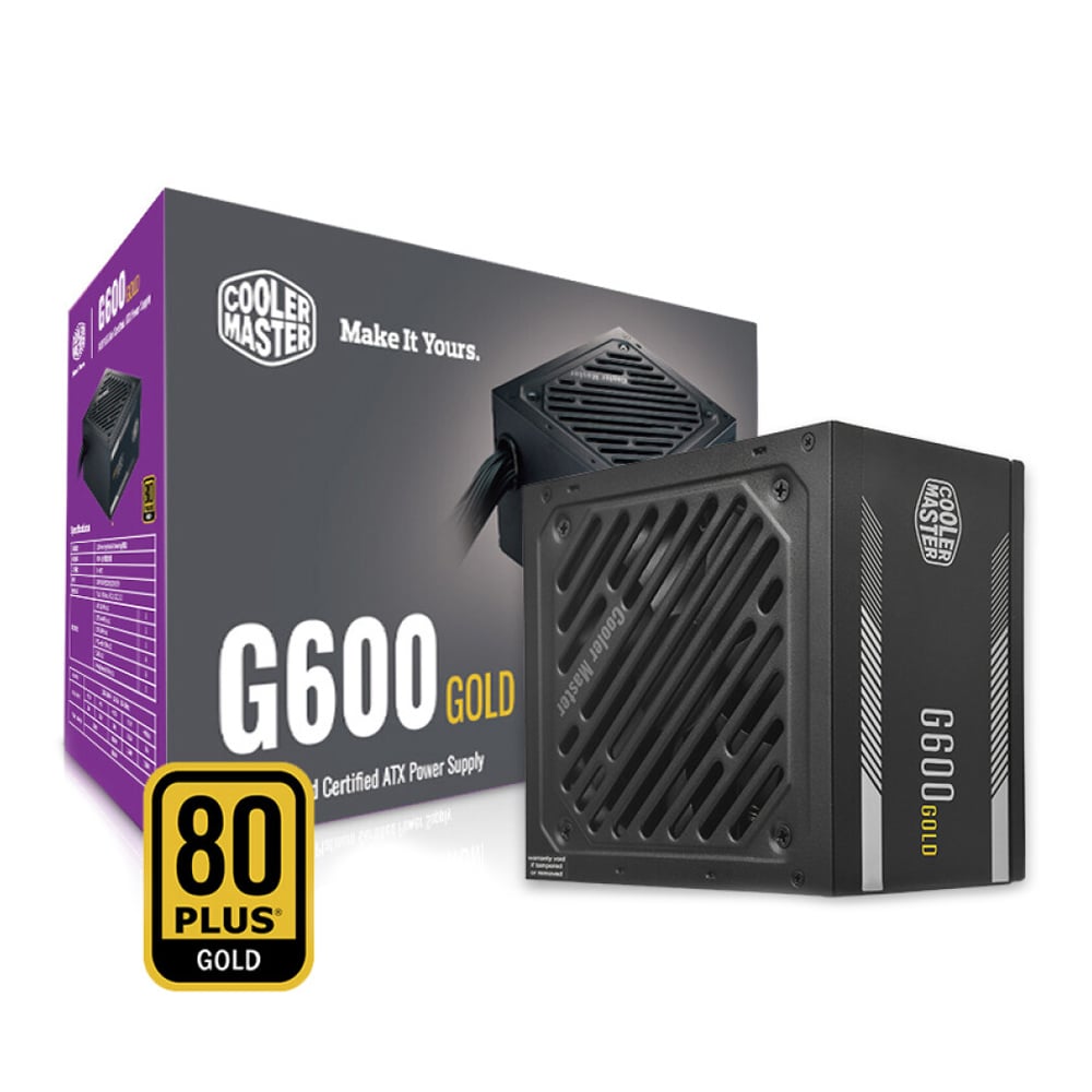 Power supply Cooler Master G600 Gold, 600 W, black