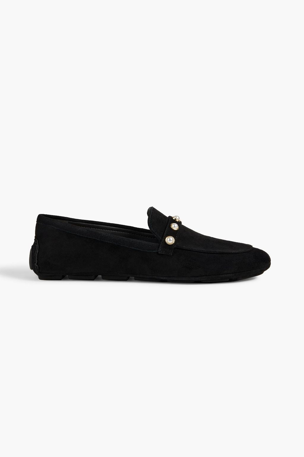 Allpearls suede loafers with embellishment STUART WEITZMAN, black