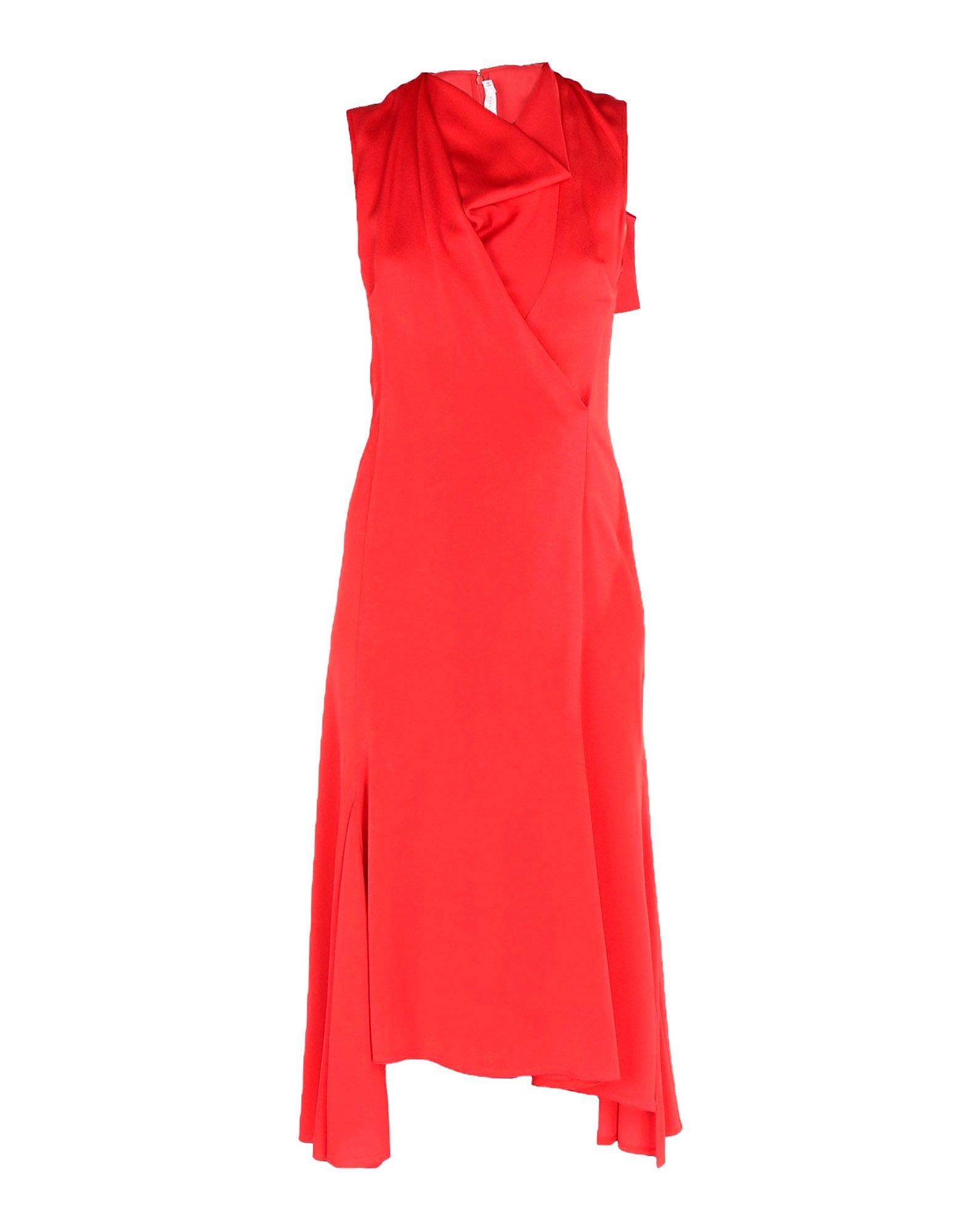 Victoria Beckham Midi Dress, light red