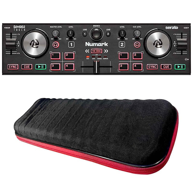 Numark DJ2GO2 Touch Serato DJ Lite Portable Pocket DJ Controller with Case Numark DJ2GO2 Touch Serato DJ Lite Portable Pocket DJ Controller w Case