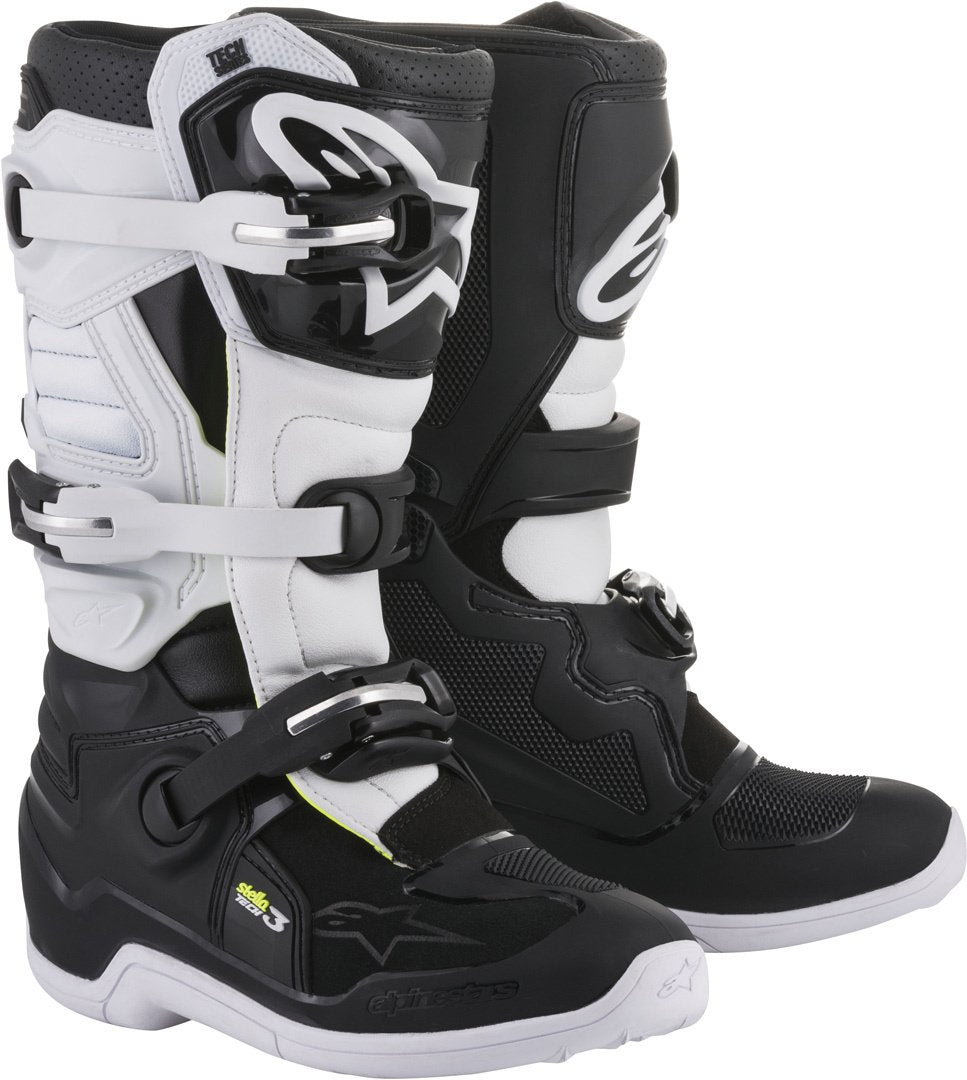 حذاء موتوكروس Alpinestars Stella Tech 3 للسيدات، أسود/أبيض