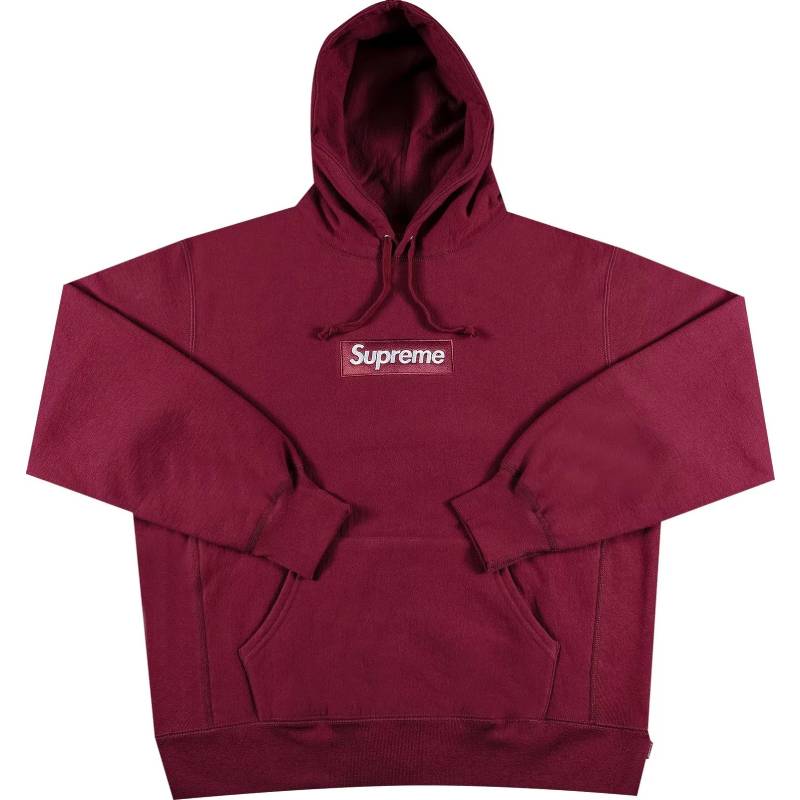 هودي Supreme Box Logo باللون الأرجواني