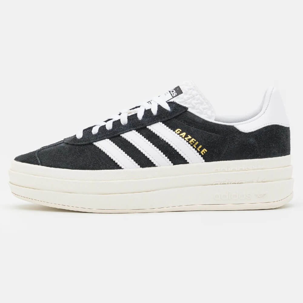 حذاء رياضي Adidas Originals Gazelle Bold، باللون الأسود/البيج