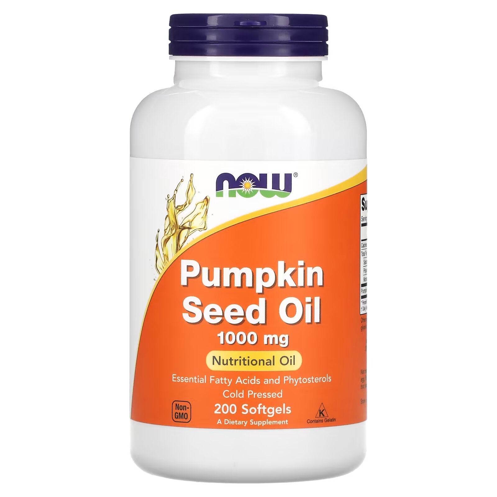 NOW Foods, Pumpkin Seed Oil, 1,000 mg, 200 Capsules