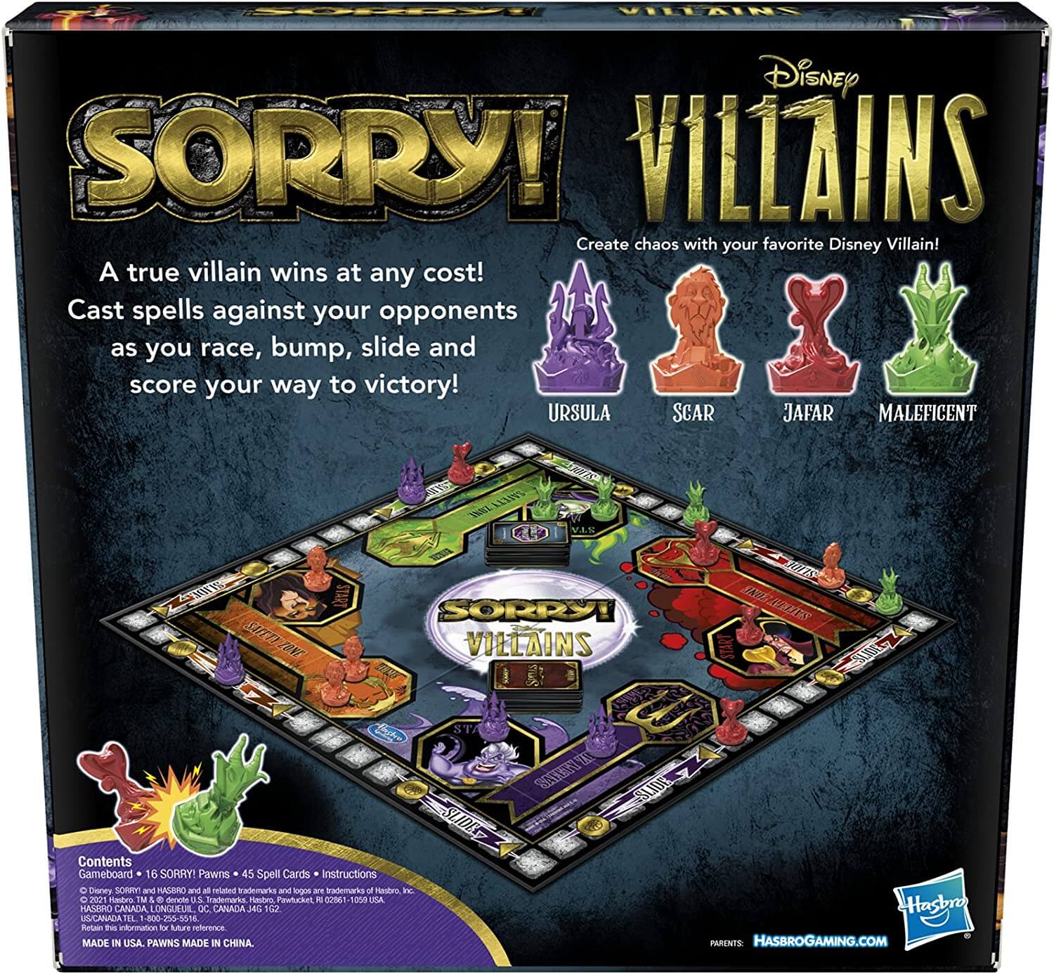 Board game Hasbro Gaming: Sorry! Disney Villains Edition Kids