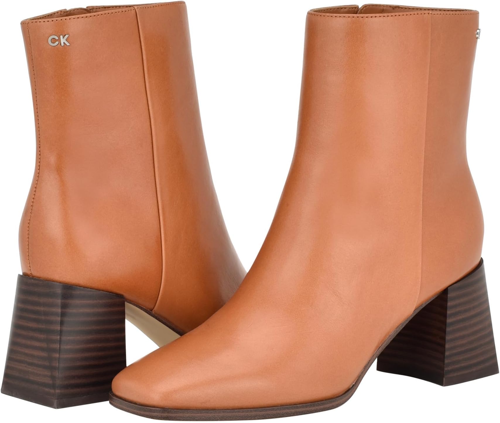 Broma Calvin Klein Ankle Boots in Dark Natural Leather