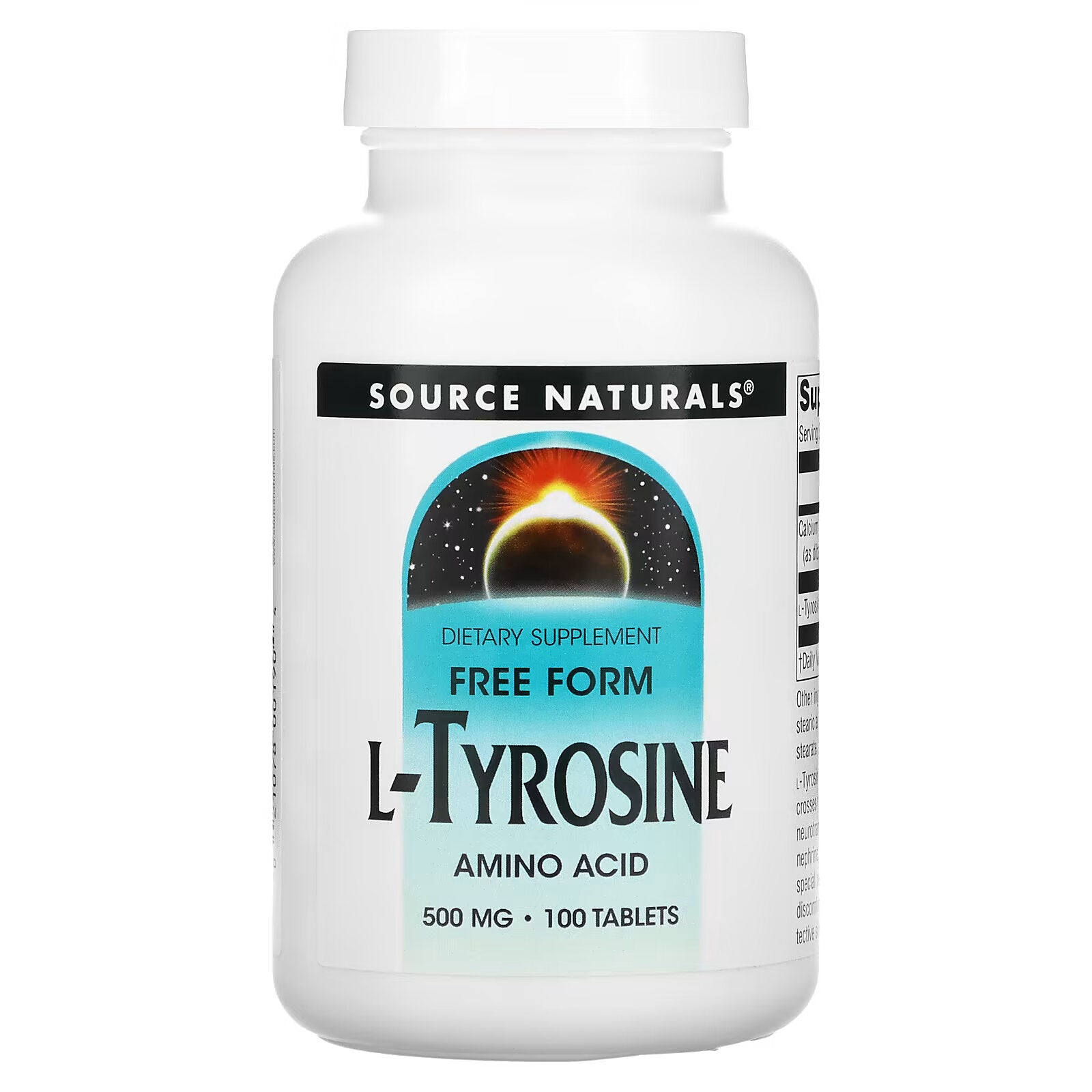 Source Naturals, L-Tyrosine، 500 مجم، 100 قرص