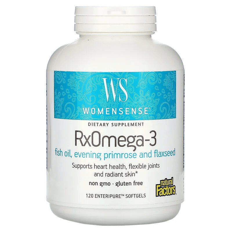 WomenSense, RxOmega-3, 120 Enteripure Softgels, Natural Factors