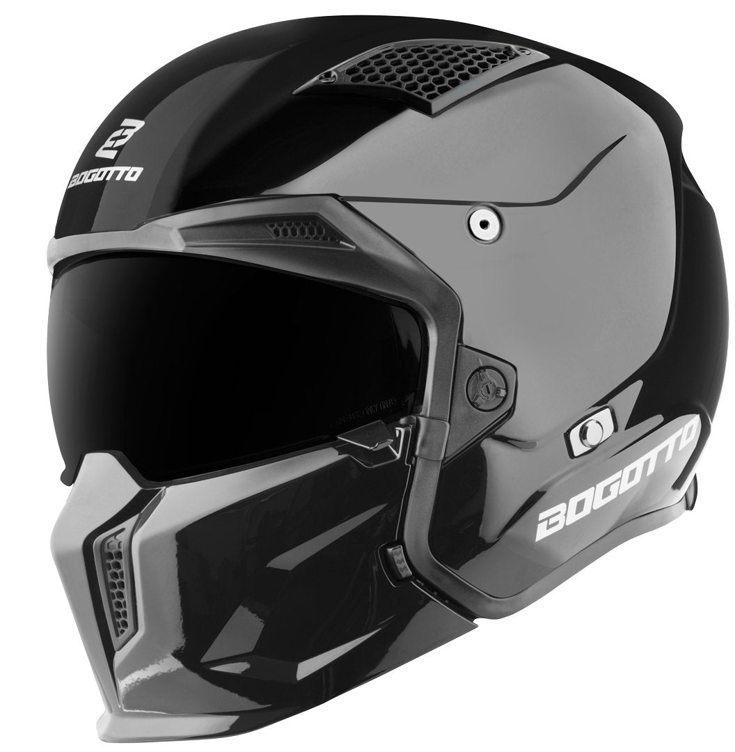 Bogotto Radic helmet with sun visor, black