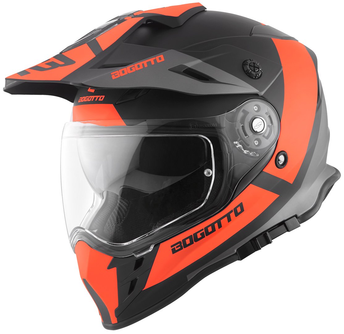 Bogotto V331 Pro Tour Enduro Helmet with Removable Liner, Orange