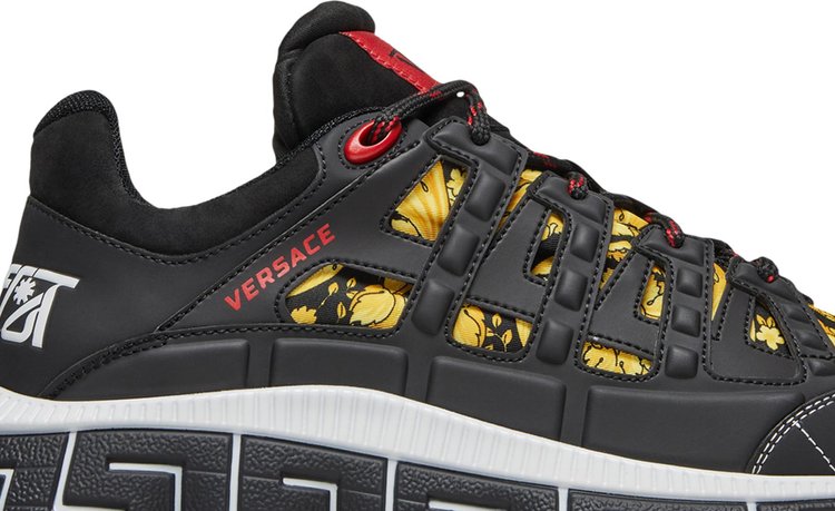 Versace Trigreca Barocco Print Sneakers - Black