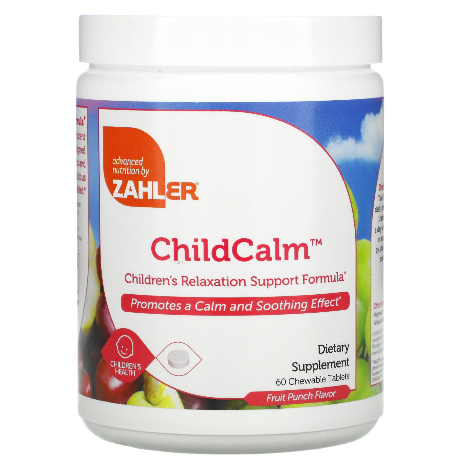 Zahler Formula for Children's Relaxation Support, Fruit Punch 60 chewable tablets