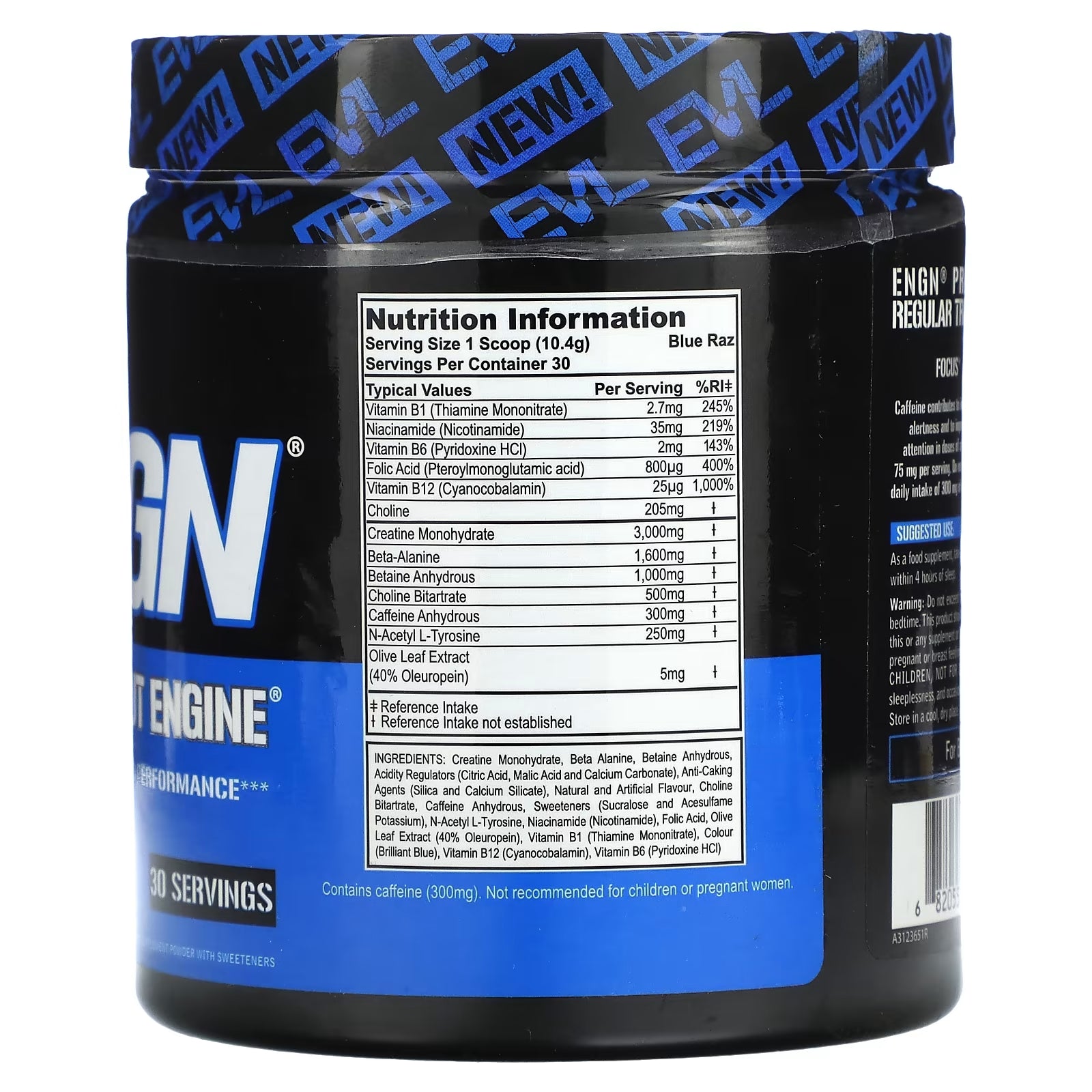 Pre-workout complex EVLution Nutrition ENGN Blue Raz