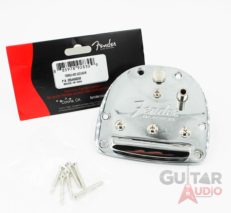 Genuine Fender Jaguar/Jazzmaster USA Vintage '62 Tailpiece Tremolo - Chrome 005-4466-049