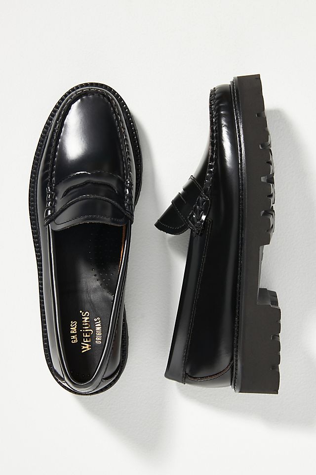 Ghbass Weejuns Whitney Super Lug Loafers, black