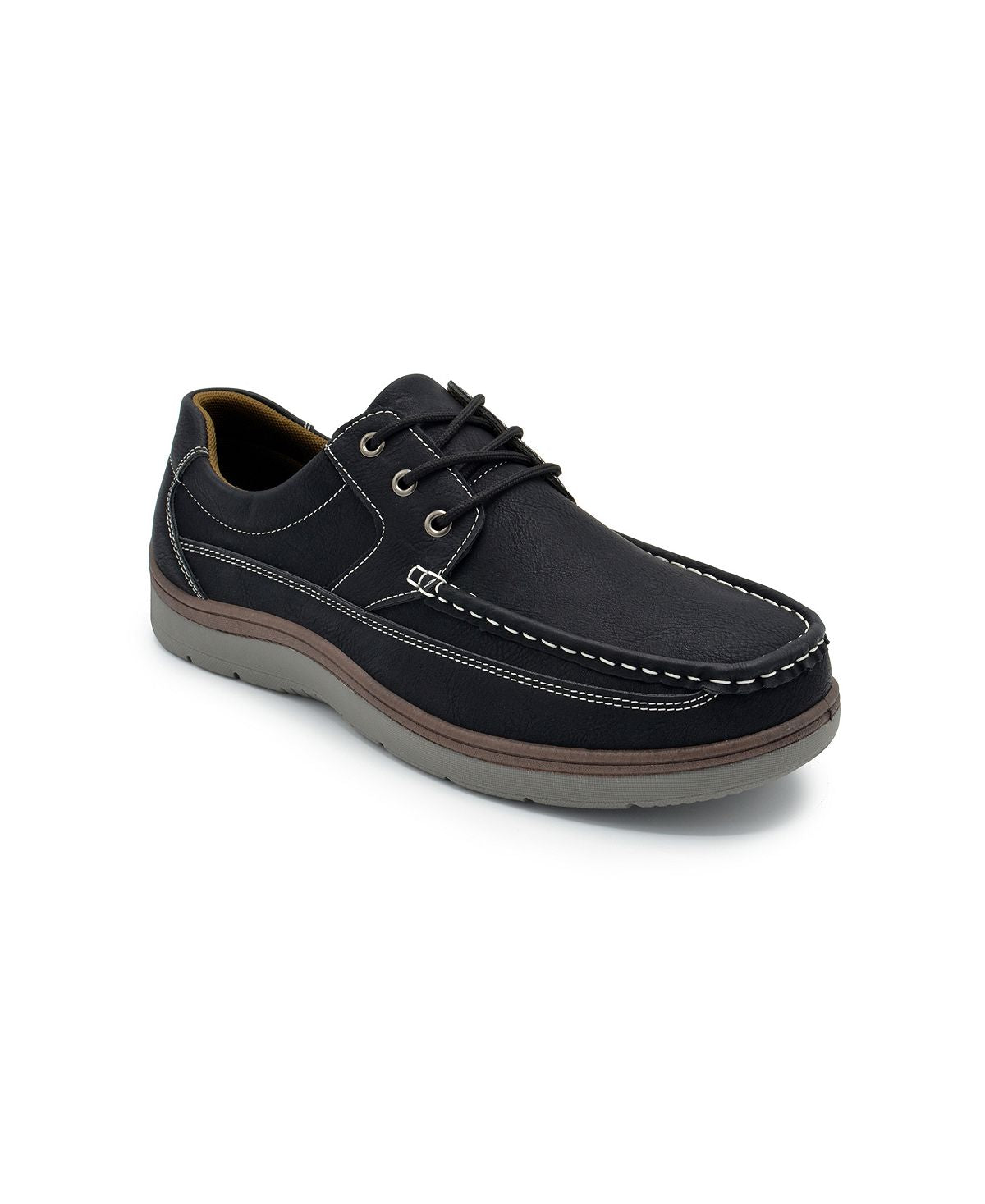 Aston Marc Men's Lace-Up Casual Walking Shoes, Black