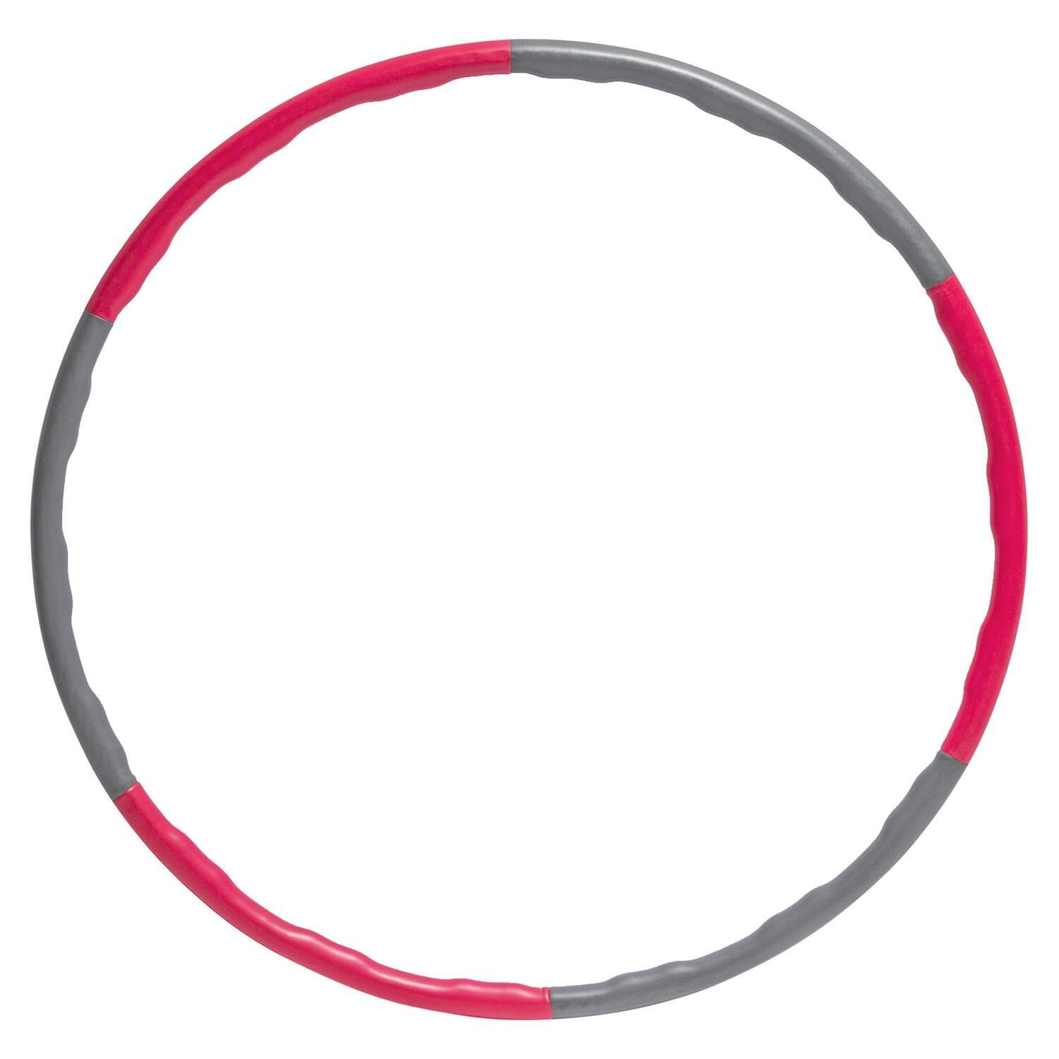 Fitness hula hoop - 100 cm - 1.8 kg - Pink/Gray VIRTUFIT, red