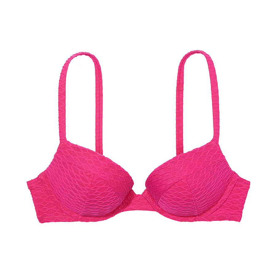 Victoria's Secret Swim Mix & Match Sexy Tee Push-Up Fishnet Bikini Top, pink